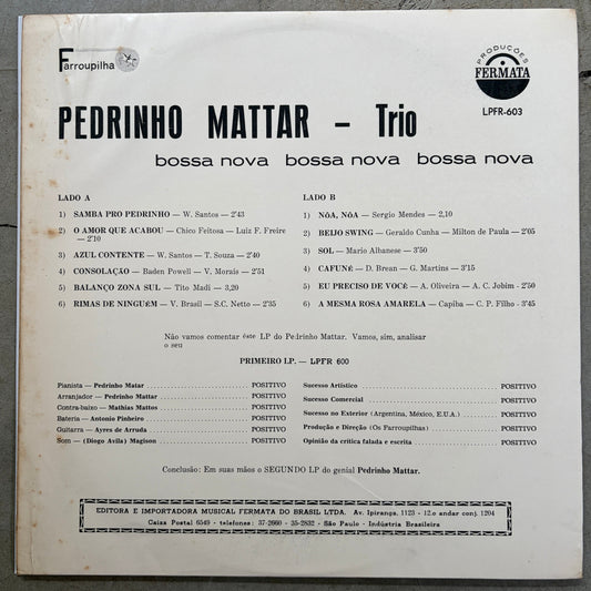 Pedrinho Mattar Trio – Bossa-Nova Bossa