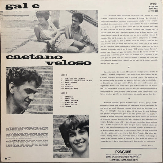 Gal Costa E Caetano Veloso – Domingo (1982 Press)