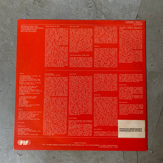 Jocy de Oliveira – Estórias Para Voz, Instrumentos Acústicos e Eletrônicos