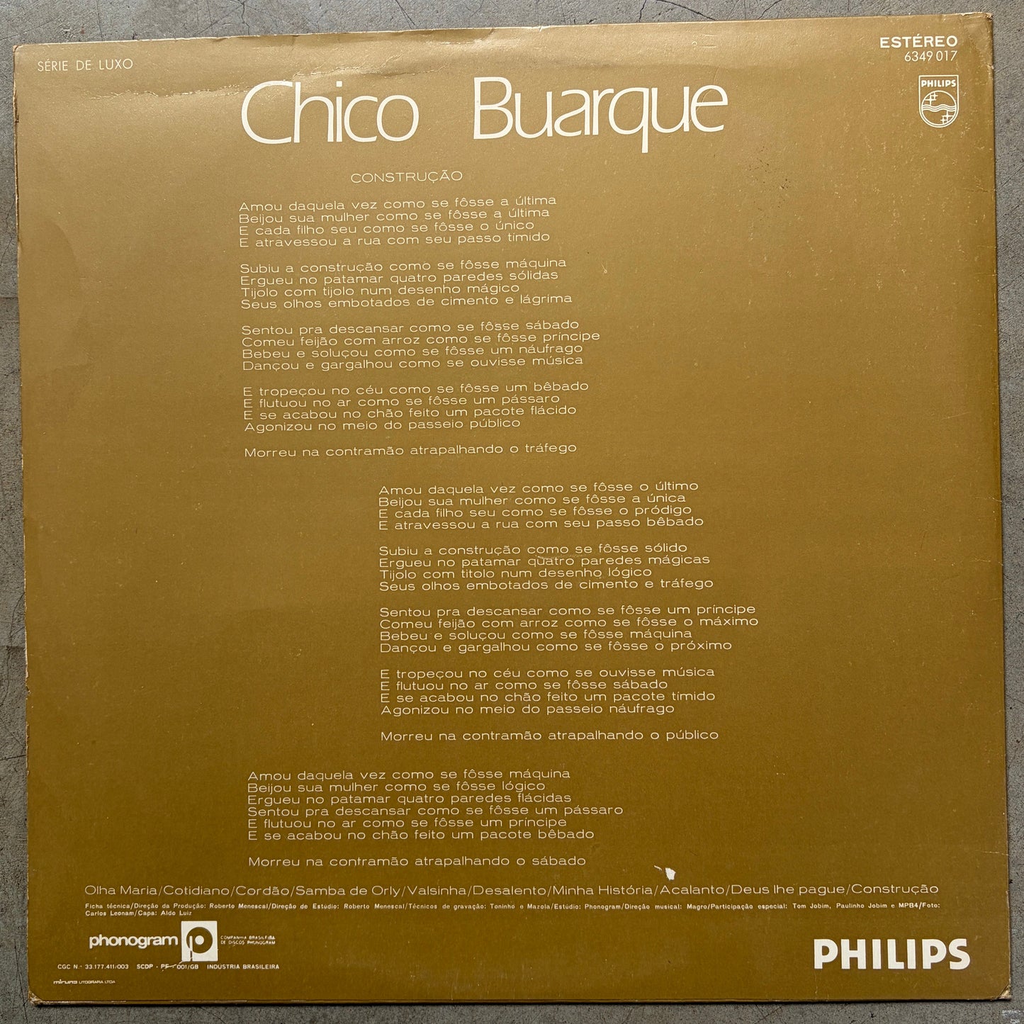 Chico Barque - Construção (OG 1972)