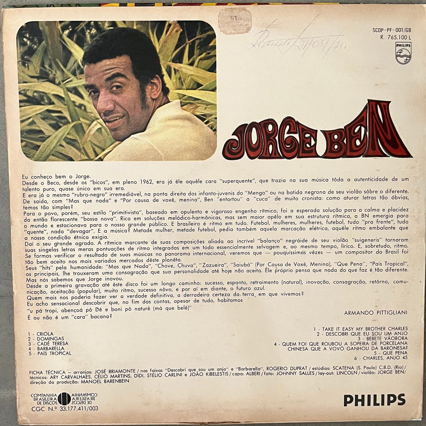 Jorge Ben - 1969 (OG)