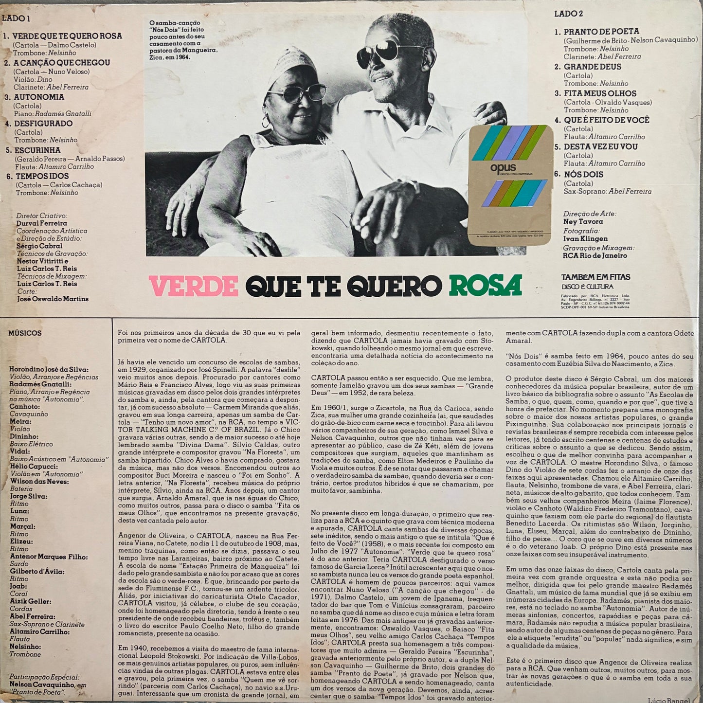 Cartola – Verde Que Te Quero Rosa