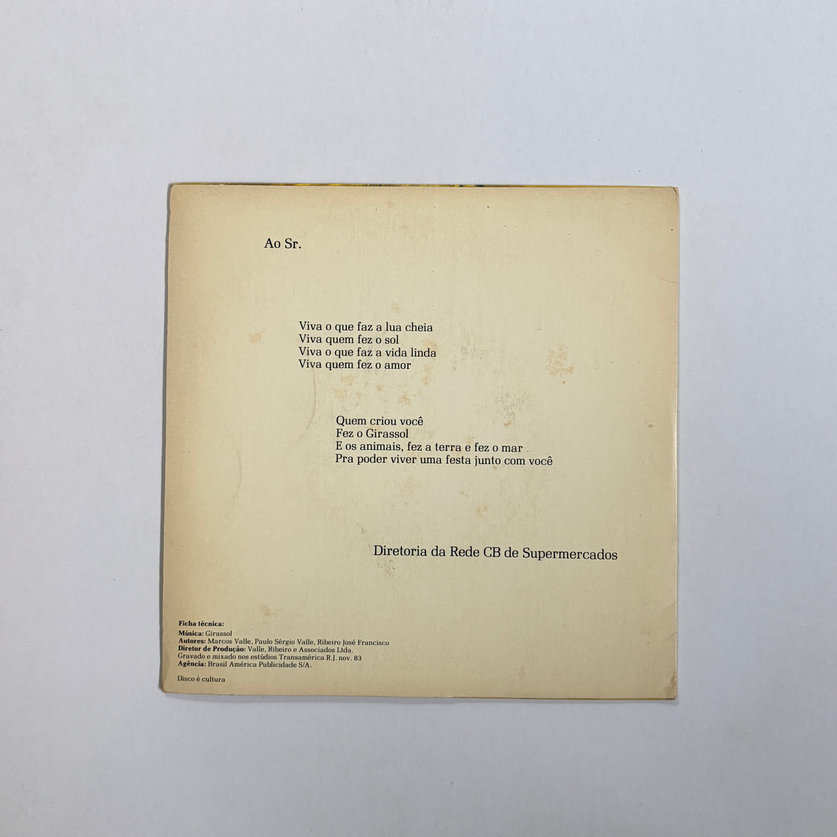 Marcos Valle – Girassol 7"