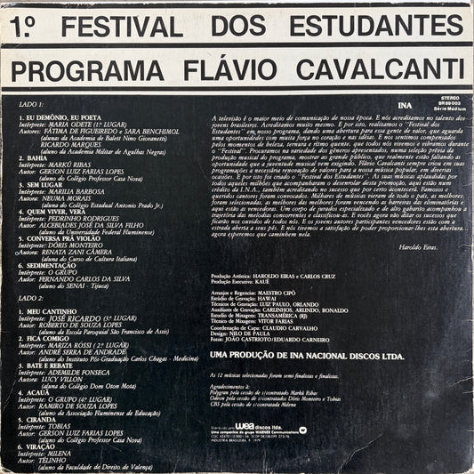 1º Festival Dos Estudantes - Programa Flávio Cavalcanti