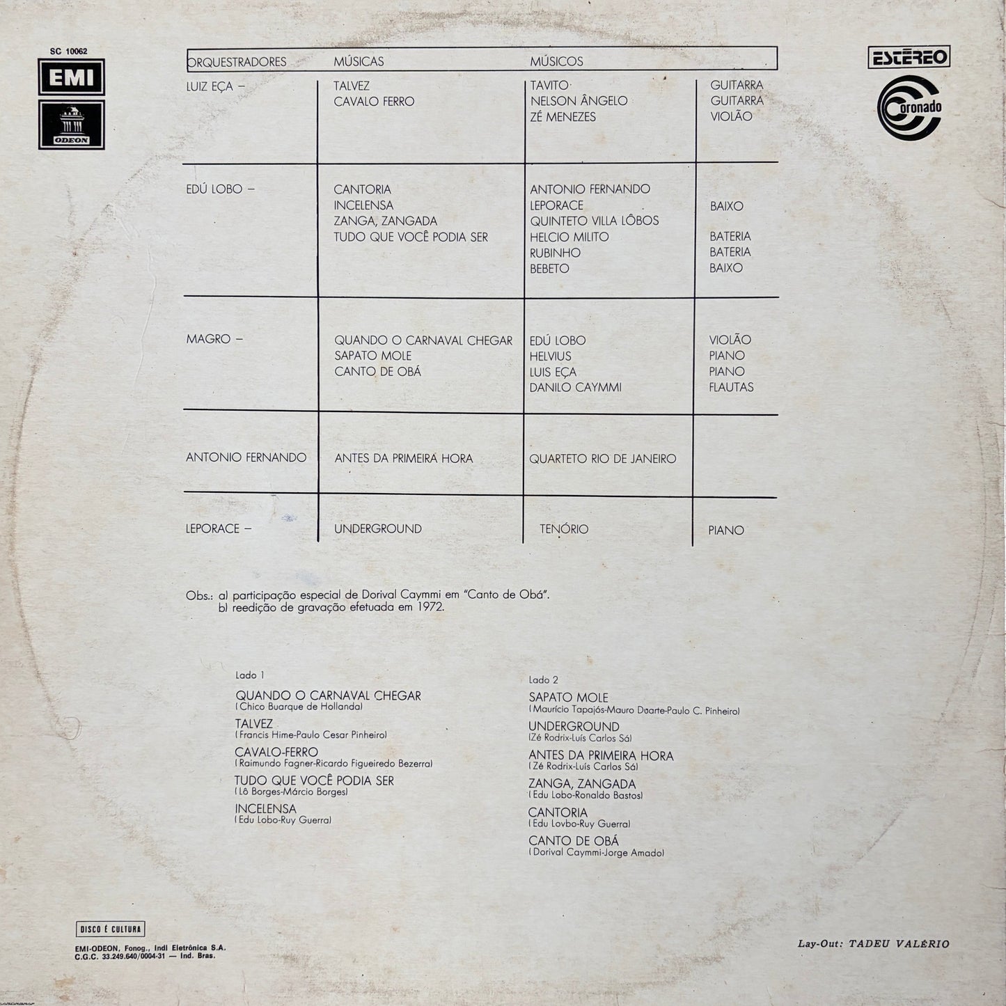 Quarteto Em Cy - S/T (70's 2nd Press)